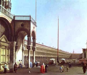 Piazza di San Marco vom Dogenpalast von Canaletto