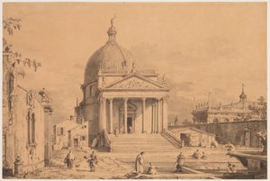 Veduta Ideata mit San Simone Piccolo, ca. 1735 von Canaletto