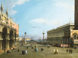 Venedig, die Piazzetta mit der Bibliothek von San Marco von (1697 1768) Canaletto