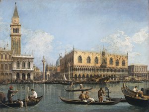 Ansicht des Beckens von San Marco von der Punta della Dogana von Canaletto