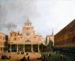 Ansicht des Campo San Giacometto in Venedig von Canaletto
