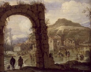 Winterlandschaft mit einem Bogen von AB.C.