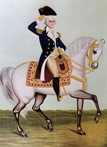 George Washington zu Pferd von (after) American School