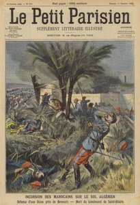 Einfall der Marokkaner in Algerien (Farblithografie)