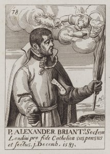 Alexander Briant, englischer Jesuit und katholischer Märtyrer (Gravur) von (after) English School