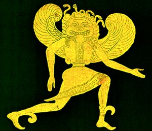 Etruskische Gorgone, aus dem Campana-Museum, Illustration aus 