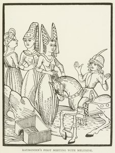 Raymondins erstes Treffen mit Melusine (Stich) von (after) English School