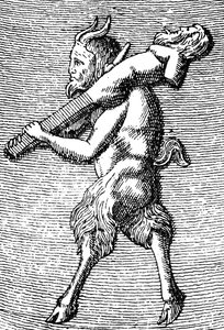 Satyr trägt einen Hermen, (Detail) von (after) English School