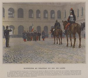 Ehren für die Fahne des 200. Linienregiments von (after) French Photographer