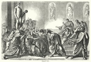 Ermordung von Julius Cäsar von (after) German School