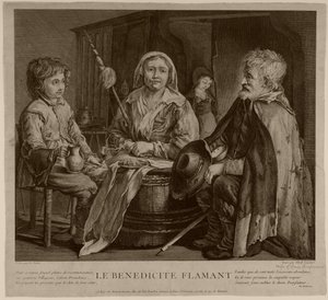 La bénédicité flamant (Gravur)