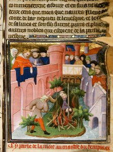 Verbrennung des Meisters der Templer, aus 