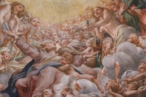 Jungfrau zwischen Adam und Eva (Detail) von (c.1489 1534) Correggio
