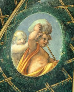 Ovate mit Putten, Fresko von Antonio Allegri Da Correggio, Abtissinnenzimmer, Kloster San Paolo, Parma, Italien von (c.1489 1534) Correggio