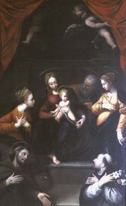 Madonna mit Kind und St. Joseph und anderen Heiligen von Innocenzo da Imola