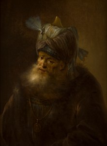 Porträt eines Mannes mit Turban von (follower of) Rembrandt Harmensz. van Rijn