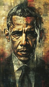 Porträts von Präsident Barack Obama für Wandkunstdrucke