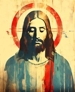 Christliche religiöse Figur Jesus Christus, Boho Stil