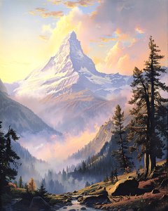 Landschaft mit fernen Bergen