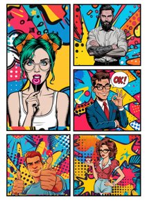 Popart Comic "OK"