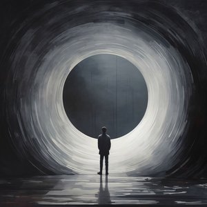 Abstrakte Leere Die Leere der Dunkelheit, Nahtoderfahrung von F. Abderrahim