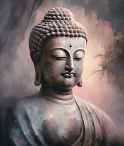 Buddha-Porträt in Meditation von F. Abderrahim