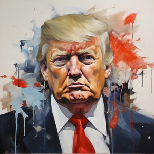 Donald Trump Pop Art Leinwanddruck von F. Abderrahim