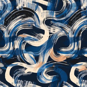 Lebendige abstrakte Pinselstriche, abstraktes Texturdesign von F. Abderrahim