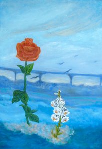 Blaue Landschaft