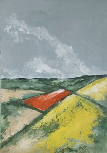 Felder mit gelben Blumen