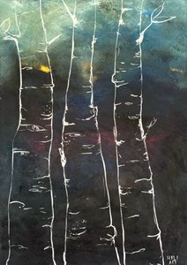 Weiße Bäume von HILI ART Tetiana Brzozowski