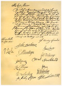 Brief an den Lord Mayor von London