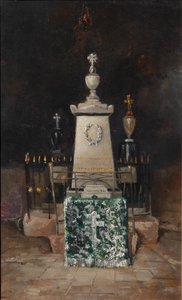 Lermontovs Grabstein in Tarkhany, 1883