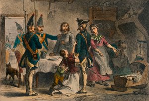 Einberufung deutscher Soldaten für den Dienst in Amerika, 19. Jahrhundert von A Bobbell