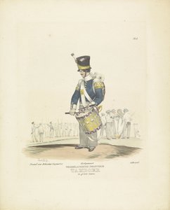 Trommler in großer Uniform, 1820-1825 (Niederländische Infanterie. Trommler in großer Uniform) von A. Courtois