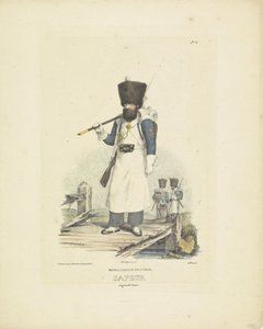 Sappeur in großer Uniform, 1820-1825 von A. Courtois