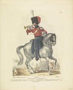Trompeter in voller Uniform, 1820-1825 von A. Courtois
