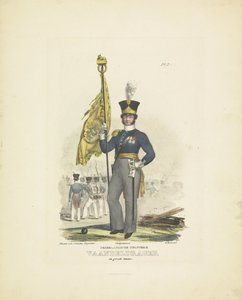 Fahnenträger in großer Uniform, 1820-1825 von A. Courtois