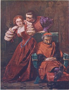 Silvia und Valentin (Die zwei Herren aus Verona) "Diese Liebe von ihnen habe ich oft gesehen, vielleicht, wenn sie mich fest schlafend beurteilt haben", aus Die gesammelten Werke von William Shakespeare, veröffentlicht von J Coker & Co Ltd (Farblitho)
