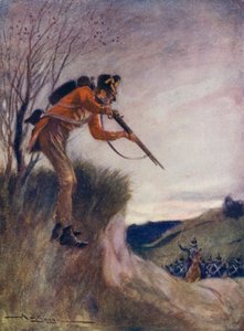 Er lud ruhig nach und schoss erneut auf die vorrückenden Franzosen unter ihm von A. J. Gough