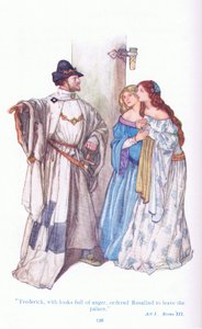 Frederick befahl Rosalind mit zornigem Blick, den Palast zu verlassen (Wie es euch gefällt) von A. Jackson