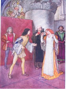 Als sie ihre Maske abnahm, stellte sich heraus, dass die unbekannte Dame keine Nichte war (wie dargestellt) (Viel Lärm um nichts)