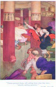 Timon verfolgte sie weiter und nannte sie immer noch das, was sie waren, glatte, lächelnde Parasiten (Timon von Athen), aus Geschichten aus Shakespeare, veröffentlicht von Ward Lock & Co Ltd