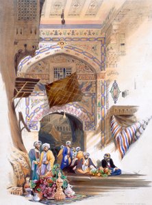Tor eines Basars, Groß-Kairo, Ägypten, 1846 von A Margaretta Burr