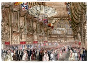 Prozession Ihrer Majestät zum Staatsball in der Guildhall