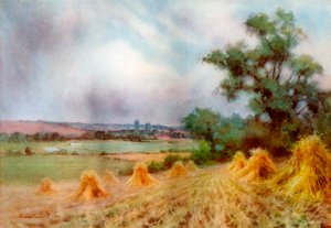 Canterbury von Sturry Wood, Kent, 1924-1926 von A Montague Rivers