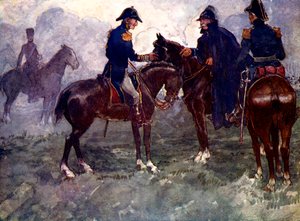 Erst nach der Schlacht trafen sich Blücher und Wellington, 1815, 1905 von A. S. Forrest