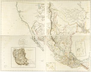 Eine neue Karte von Mexiko und angrenzenden Provinzen