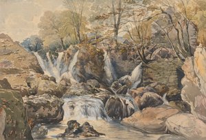 Wassermühle und Wasserfälle