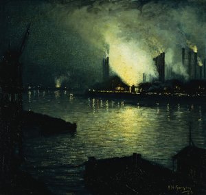 Stahlwerke bei Nacht